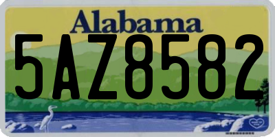 AL license plate 5AZ8582