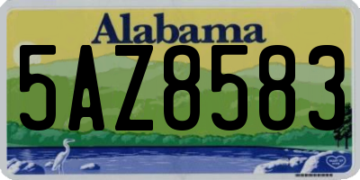 AL license plate 5AZ8583