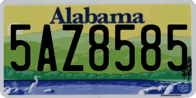 AL license plate 5AZ8585