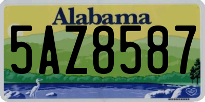 AL license plate 5AZ8587