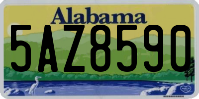 AL license plate 5AZ8590