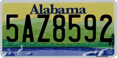 AL license plate 5AZ8592