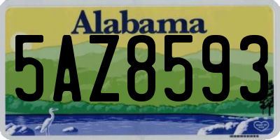 AL license plate 5AZ8593