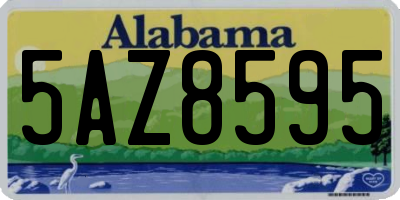 AL license plate 5AZ8595