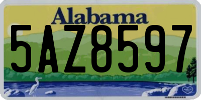 AL license plate 5AZ8597