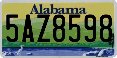 AL license plate 5AZ8598