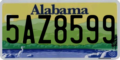 AL license plate 5AZ8599
