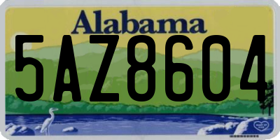 AL license plate 5AZ8604