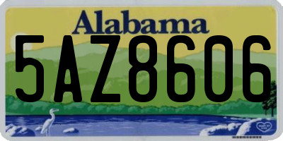 AL license plate 5AZ8606