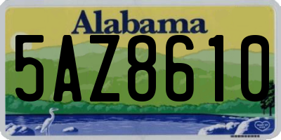AL license plate 5AZ8610