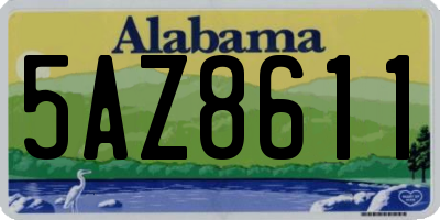 AL license plate 5AZ8611