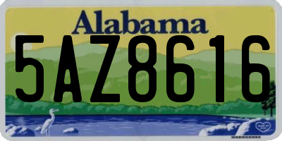 AL license plate 5AZ8616