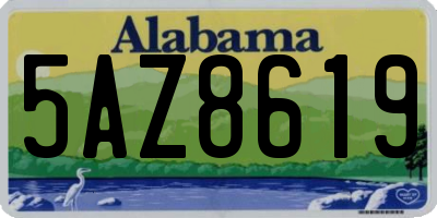 AL license plate 5AZ8619
