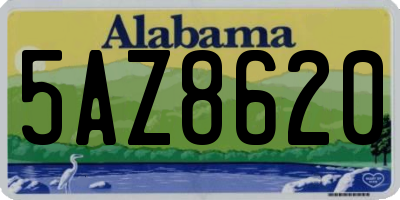 AL license plate 5AZ8620