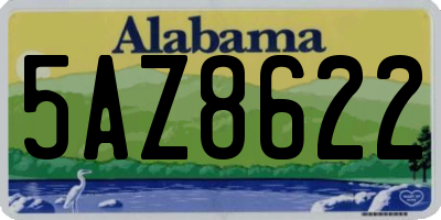 AL license plate 5AZ8622