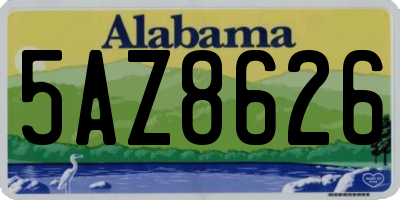 AL license plate 5AZ8626
