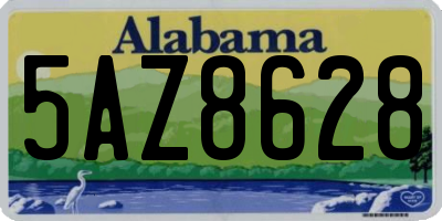 AL license plate 5AZ8628