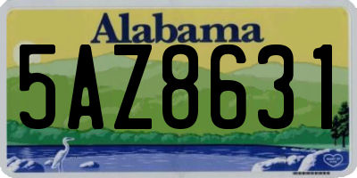 AL license plate 5AZ8631