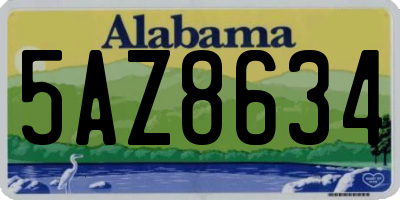 AL license plate 5AZ8634