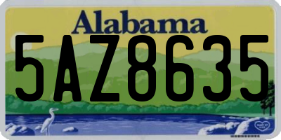 AL license plate 5AZ8635