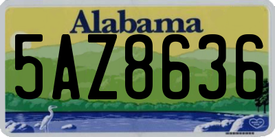 AL license plate 5AZ8636