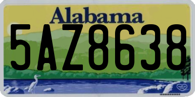 AL license plate 5AZ8638