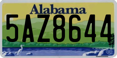AL license plate 5AZ8644