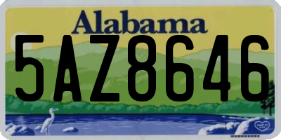 AL license plate 5AZ8646