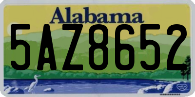 AL license plate 5AZ8652