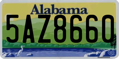 AL license plate 5AZ8660