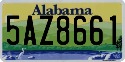AL license plate 5AZ8661