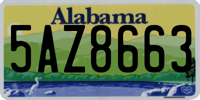 AL license plate 5AZ8663