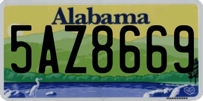 AL license plate 5AZ8669