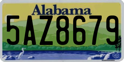AL license plate 5AZ8679
