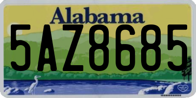 AL license plate 5AZ8685