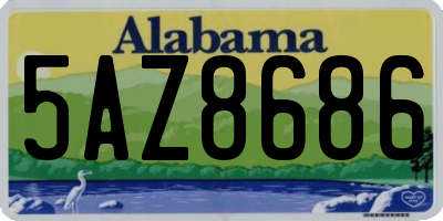 AL license plate 5AZ8686