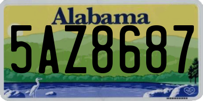 AL license plate 5AZ8687
