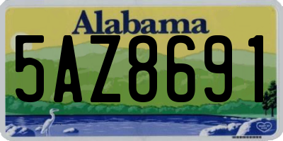 AL license plate 5AZ8691