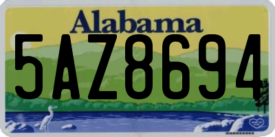 AL license plate 5AZ8694