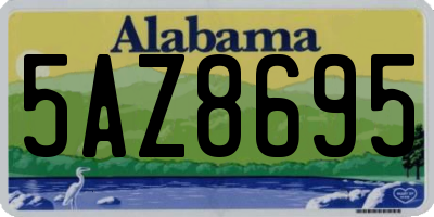 AL license plate 5AZ8695