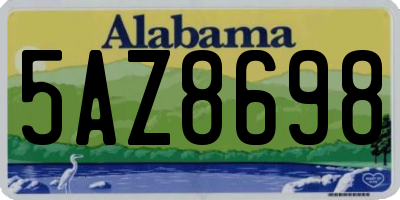 AL license plate 5AZ8698