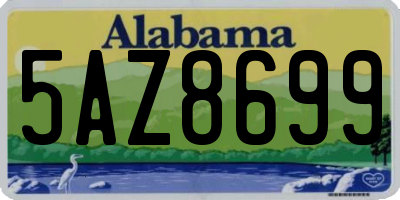 AL license plate 5AZ8699