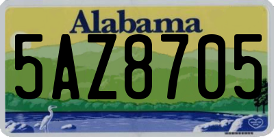 AL license plate 5AZ8705