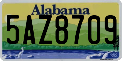 AL license plate 5AZ8709