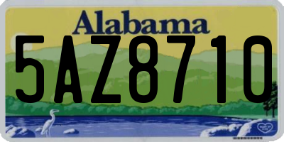 AL license plate 5AZ8710