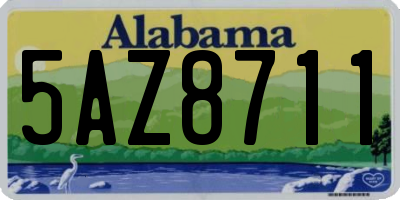 AL license plate 5AZ8711