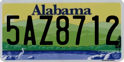 AL license plate 5AZ8712