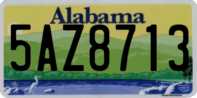 AL license plate 5AZ8713