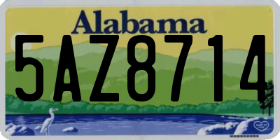 AL license plate 5AZ8714