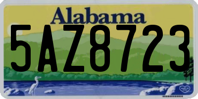 AL license plate 5AZ8723